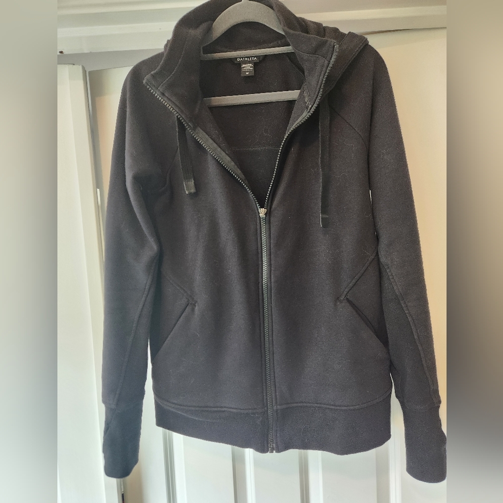 Athleta Black Victory Zip-Up Hoodie Size M